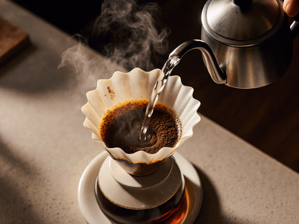 gooseneck_kettle_pouring_hot_water_over_coffee_grounds_in_pour-over_dripper
