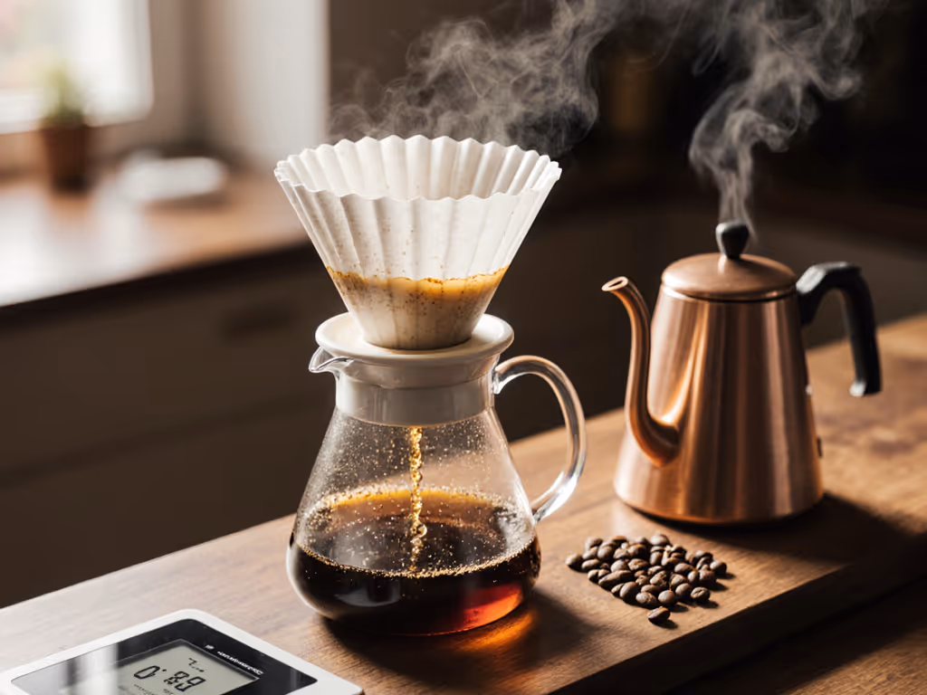 Double-Filtered Pour Over: Clearer Coffee in 7 Minutes